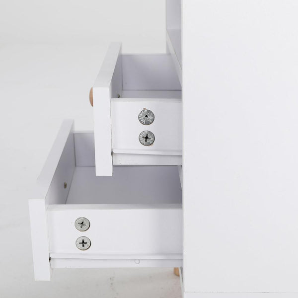 Bedside Tables 2X Bedside Table Side Storage Cabinet Nightstand Bedroom Drawer Anya White