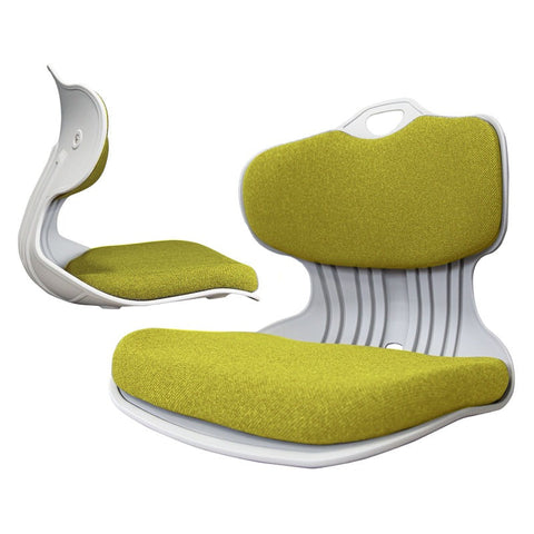 Chairs 2X Slender Chair Posture Correction Seat Floor Lounge Padded Stackable Lime