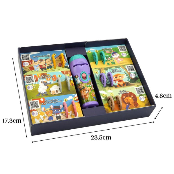 Educational Toys Storytelling Torch Projector 6 Stories Gift Set Audio Kids Learning Stem Toy