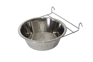 Dog Bowls Yes4pets 2 X Stainless Steel Pet Rabbit Bird Dog Cat Water Food Bowl Feeder Chicken Poultry Coop Cup 2.8L