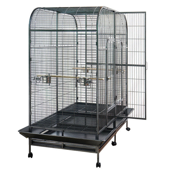 Bird Cages Yes4pets Xxxl 185 Cm Bird Cage Pet Parrot Aviary Perch Castor Wheel Removable Divider