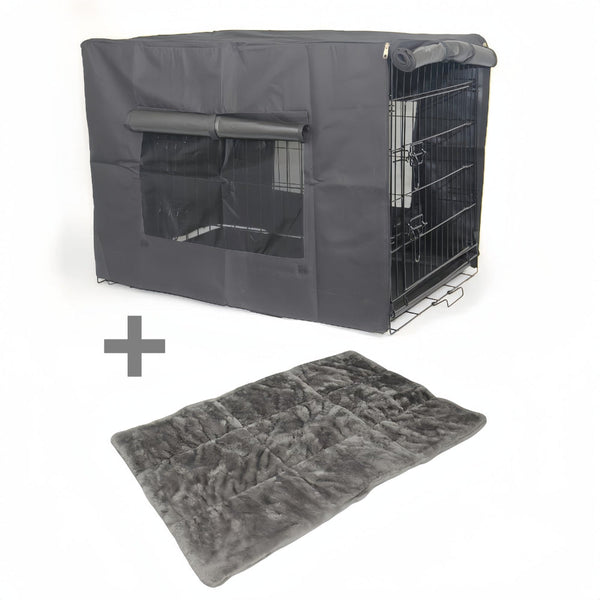 Small Animal Supplies Yes4pets 42' Portable Foldable Dog Cat Rabbit Collapsible Crate Pet Cage With Cover Mat