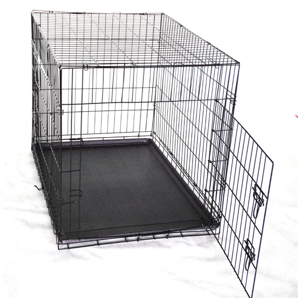 Small Animal Supplies Yes4pets 48' Portable Foldable Dog Cat Rabbit Collapsible Crate Pet Cage With Cover Mat Blue