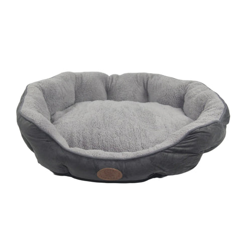 Pet Beds Yes4pets Blue / Grey Washable Fleece Soft Pet Dog Puppy Cat Bed Large