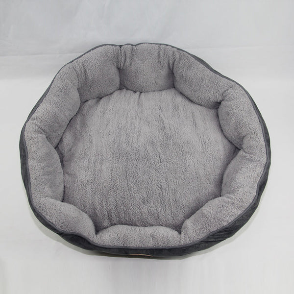 Pet Beds Yes4pets Blue / Grey Washable Fleece Soft Pet Dog Puppy Cat Bed Large