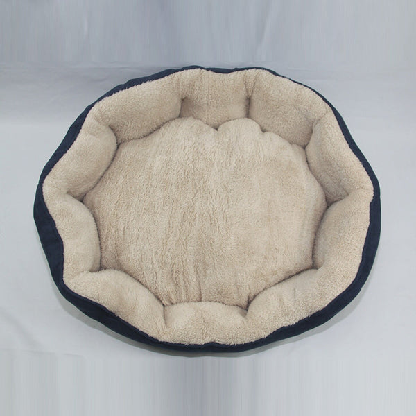 Pet Beds Yes4pets Blue / Grey Washable Fleece Soft Pet Dog Puppy Cat Bed Large