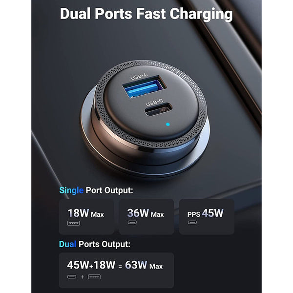 Chargers & Cradles 90645 63W Usb C Car Charger