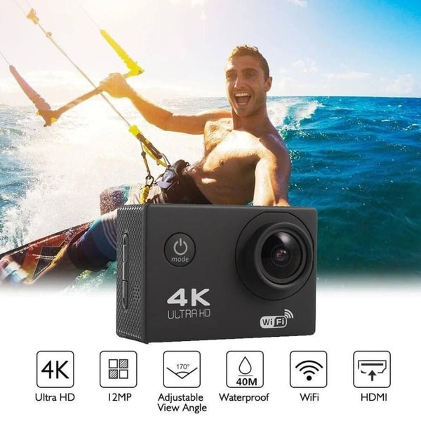 Digital Cameras Bdi New Action Camera 4K Wifi Sports Dv Blue