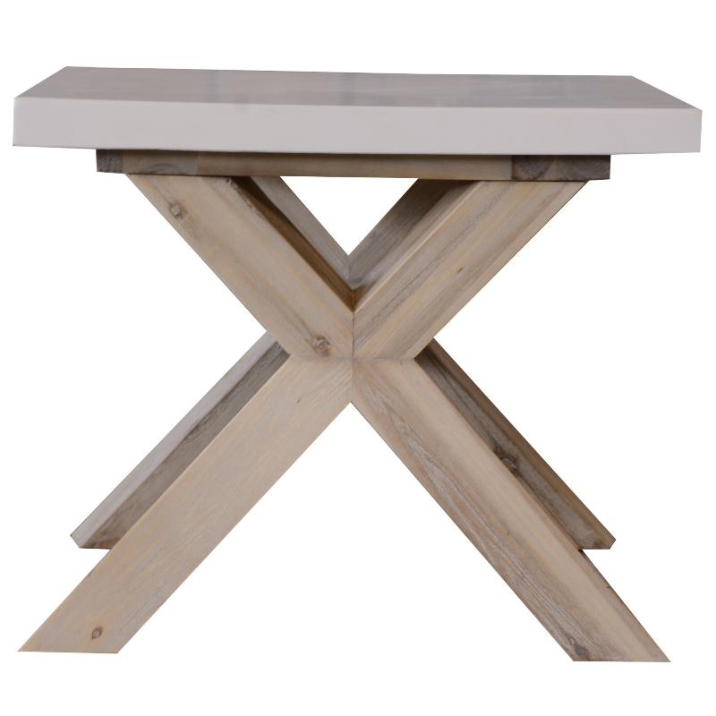 Lamps Stony 60Cm Square Lamp Table With Concrete Top White