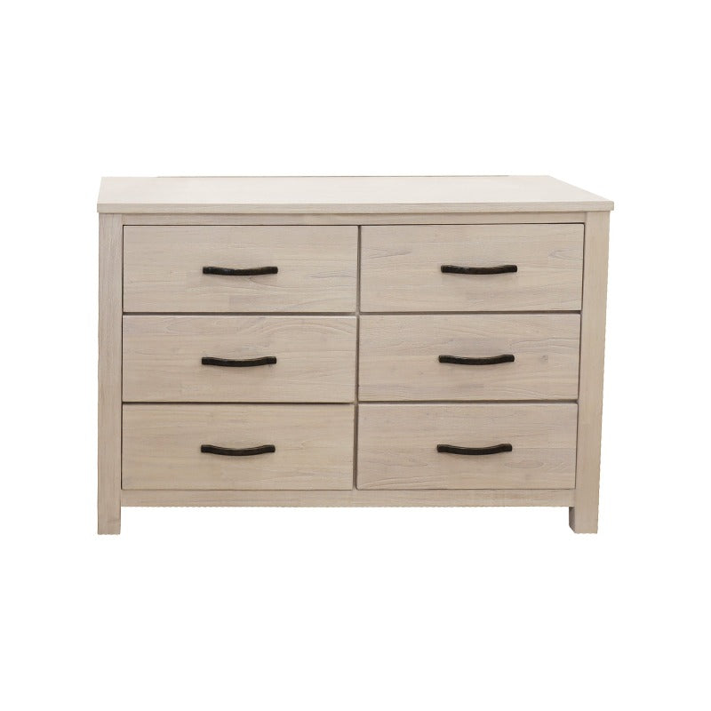 Dressers & Chests of Drawers Foxglove Dresser 6 Chest Of Drawers Solid Wood Tallboy Storage Cabinet White