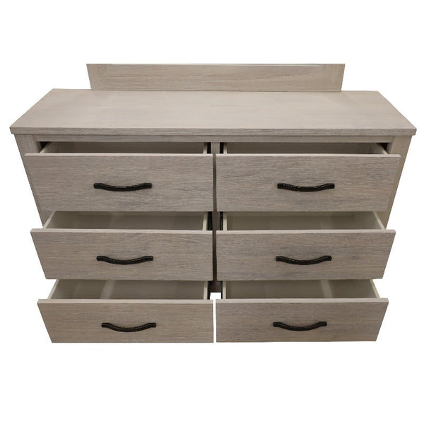 Dressers & Chests of Drawers Foxglove Dresser 6 Chest Of Drawers Solid Wood Tallboy Storage Cabinet White