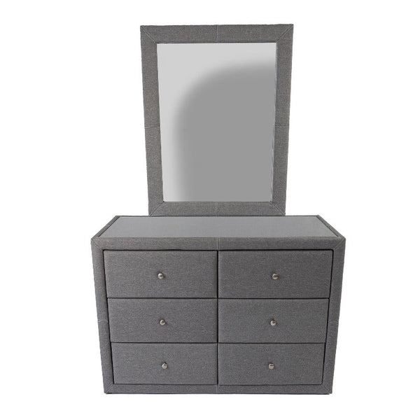 Dressers & Chests of Drawers Molly Dresser Mirror For Vanity Dressing Table Light Grey