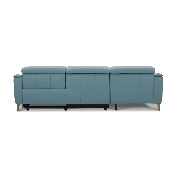 Sofas, Armchairs & Couches Inala 2 Seater Genuine Leather Sofa Lounge Electric Powered Recliner Rhf Chaise Blue