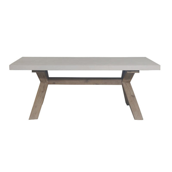 Coffee Tables Byron Outdoor Polycement Top Coffee Table White