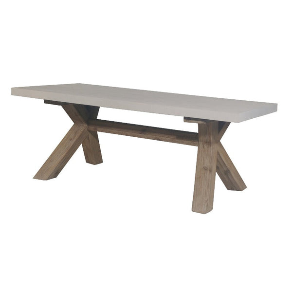 Coffee Tables Byron Outdoor Polycement Top Coffee Table White