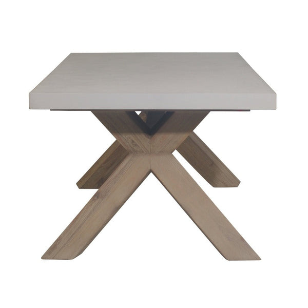 Coffee Tables Byron Outdoor Polycement Top Coffee Table White