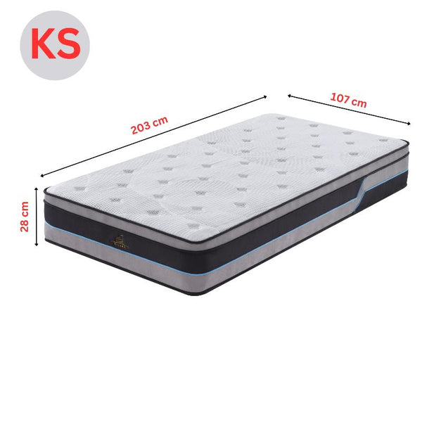 Mattresses Cloud Dreams King Single Pocket Spring Luxury Plush Top 28Cm Mattress