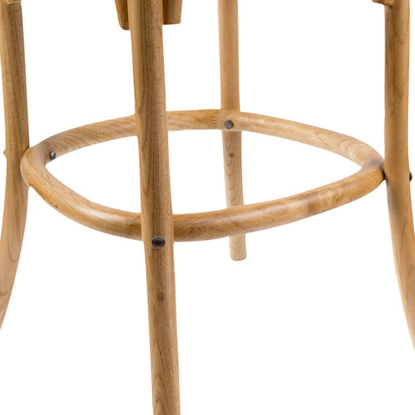 Dining Chairs Aster 4Pc Crossback Bar Stools Dining Chair Solid Birch Timber Rattan Seat Oak