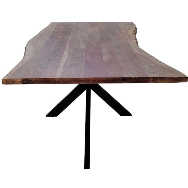 Dining Tables Lantana Dining Table 240Cm Live Edge Solid Acacia Timber Wood Metal Leg Natural