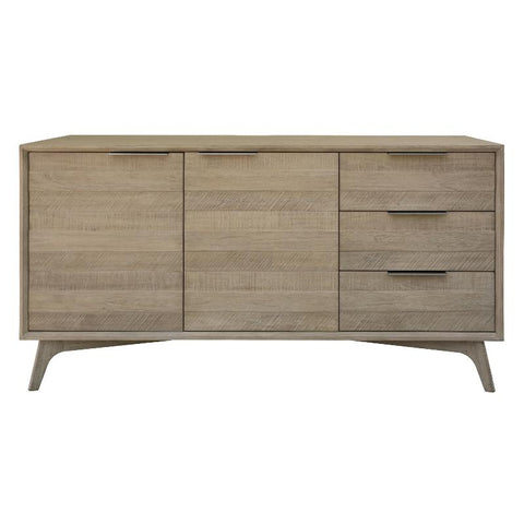 Sideboards & Buffets Tyler 166Cm Buffet Table 2 Door 3 Drawer Solid Acacia Timber Brushed Smoke