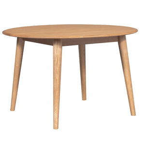 Dining Tables Divano Emilio 120Cm Round Dining Table Scandinavian Style Solid Ash Wood Oak