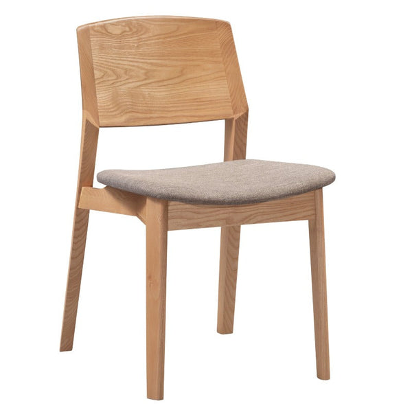 Dining Chairs Divano Emilio 4Pc Set Dining Chair Fabric Seat Scandinavian Style Solid Ash Wood Oak