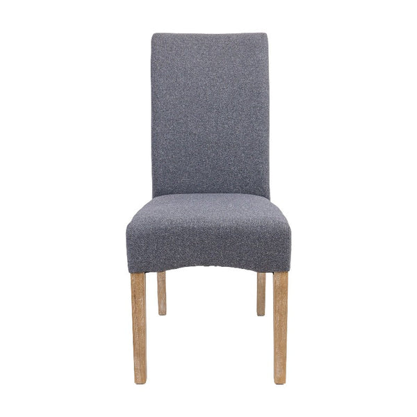 Dining Chairs Divano Jackson Dining Chair Set Of 4 Fabric Seat Solid Pine Wood Furniture Grey