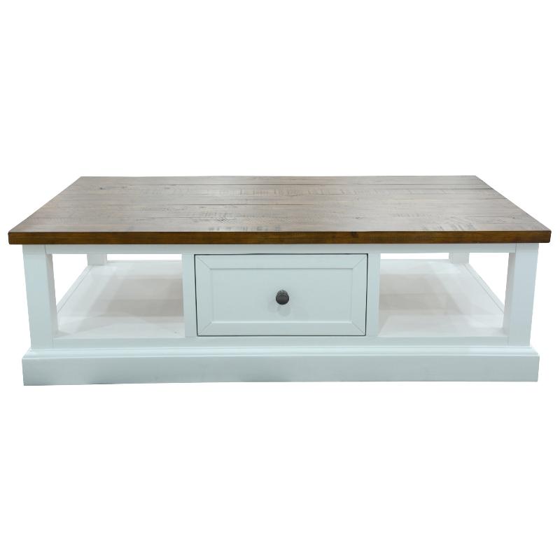 Coffee Tables Norah Coffee Table 130Cm 2 Drawer Solid Acacia Timber Wood