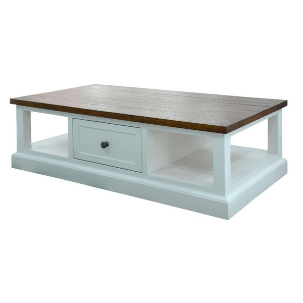 Coffee Tables Norah Coffee Table 130Cm 2 Drawer Solid Acacia Timber Wood