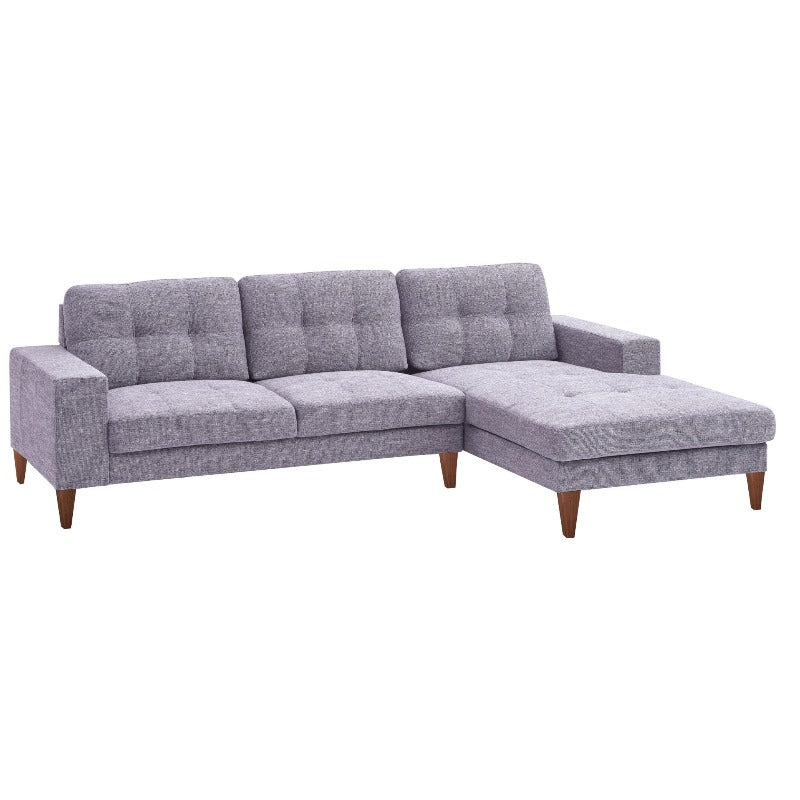 Sofas, Armchairs & Couches Juliet 2 Seater Sofa Soft Fabric Uplholstered Lounge Couch With Rhf Chaise Grey