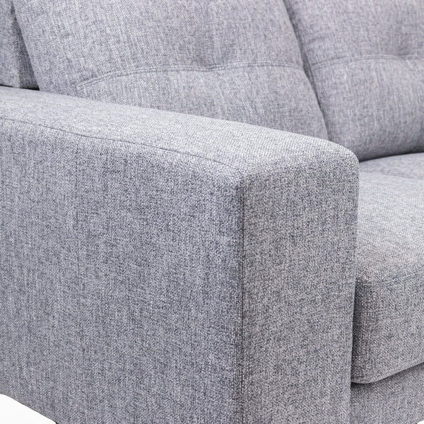 Sofas, Armchairs & Couches Juliet 2 Seater Sofa Soft Fabric Uplholstered Lounge Couch With Rhf Chaise Grey