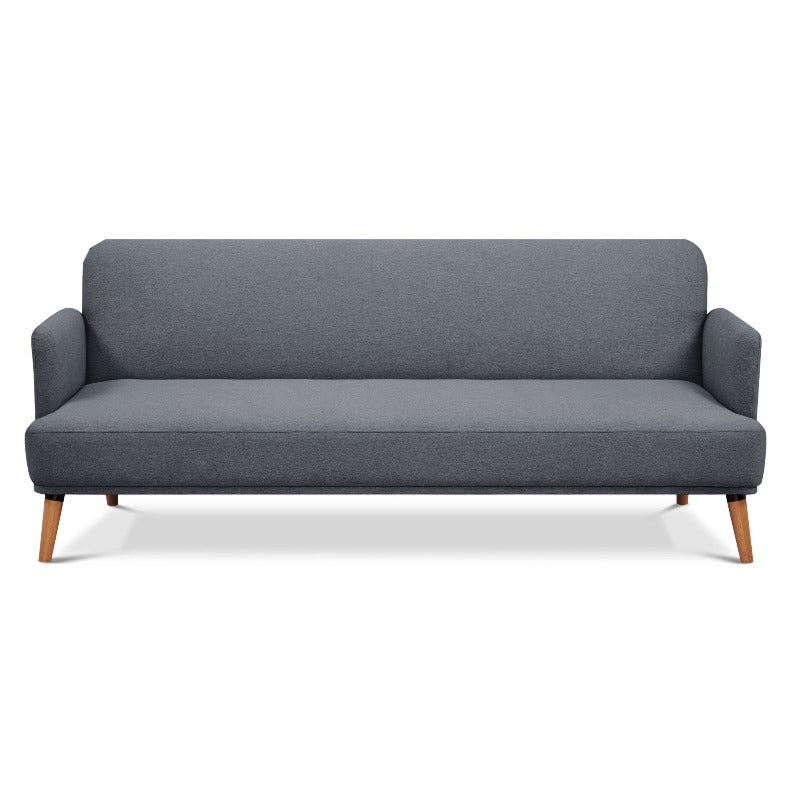 Sofas, Armchairs & Couches Brianna 3 Seater Sofa Bed Fabric Uplholstered Lounge Couch Dark Grey