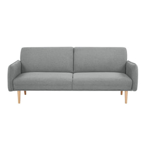 Sofas, Armchairs & Couches Celia 3 Seater Sofa Queen Bed Fabric Uplholstered Lounge Couch Light Grey