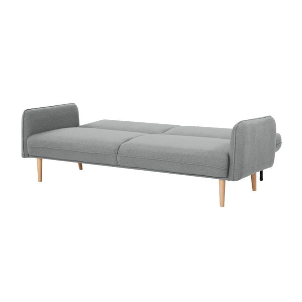 Sofas, Armchairs & Couches Celia 3 Seater Sofa Queen Bed Fabric Uplholstered Lounge Couch Light Grey