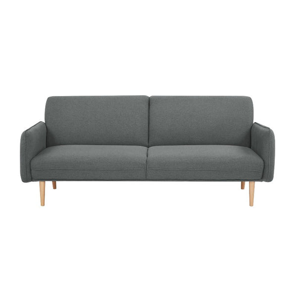 Sofas, Armchairs & Couches Celia 3 Seater Sofa Queen Bed Fabric Uplholstered Lounge Couch Mid Grey