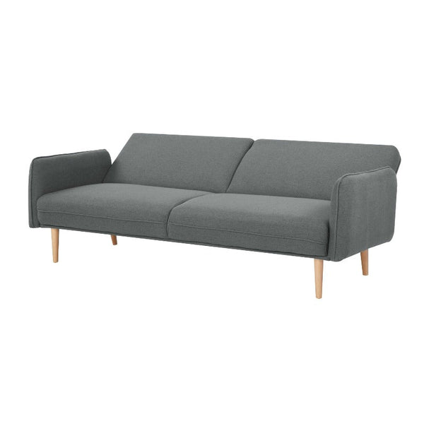 Sofas, Armchairs & Couches Celia 3 Seater Sofa Queen Bed Fabric Uplholstered Lounge Couch Mid Grey