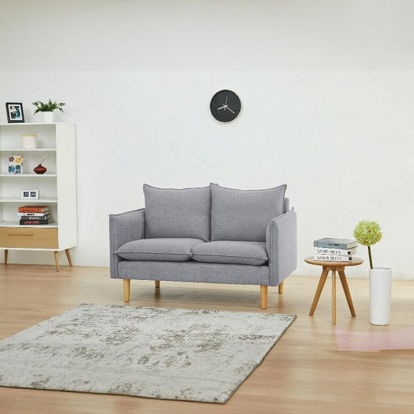 Sofas, Armchairs & Couches Sinatra 2 Seater Fabric Sofa Lounge Couch Grey