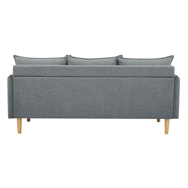 Sofas, Armchairs & Couches Sinatra 3 Seater Fabric Sofa Lounge Couch Dark Grey