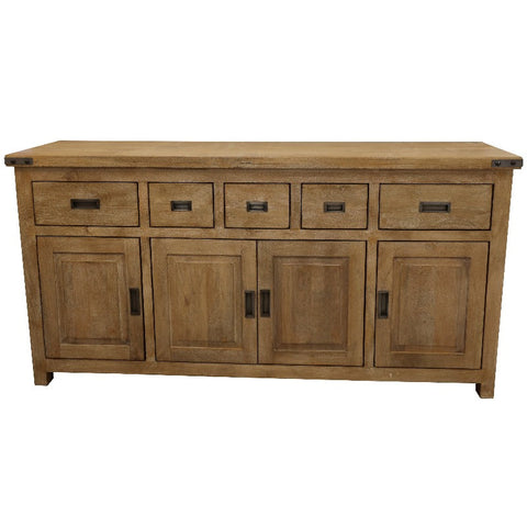 Sideboards & Buffets Gloriosa Buffet Table 180Cm 4 Door 5 Drawer Solid Mango Timber Wood Honey Wash