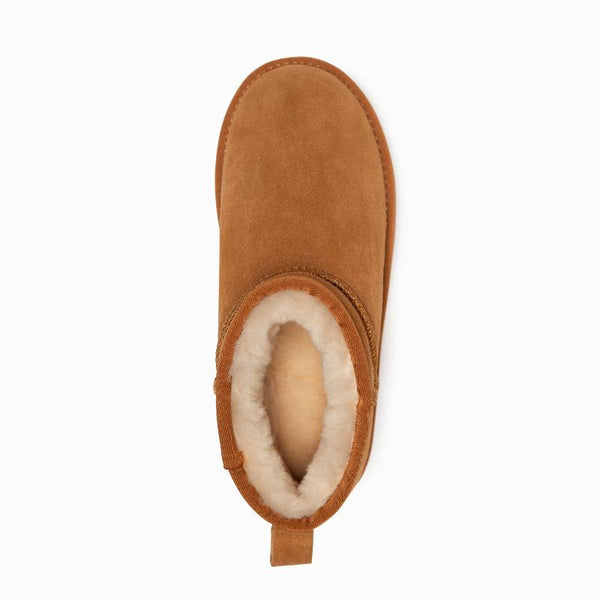 Slippers Ugg Boots Genuine Australian Sheepskin Unisex Mini Classic Suede (Chestnut Eu43)