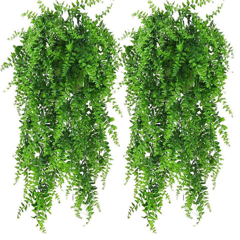 Artificial Plants 2 Pack 76Cm Fake Plants Faux Artificial Eucalyptus Home Garden Window Office Wedding Decoration