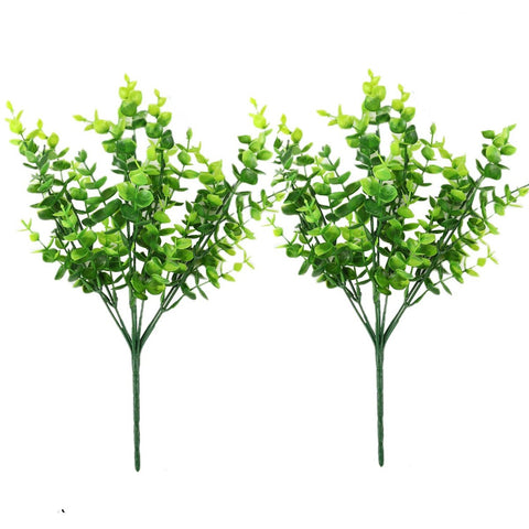 Artificial Plants 2 Pack Fake Plants Faux Artificial Eucalyptus Home Garden Window Office Wedding Decoration