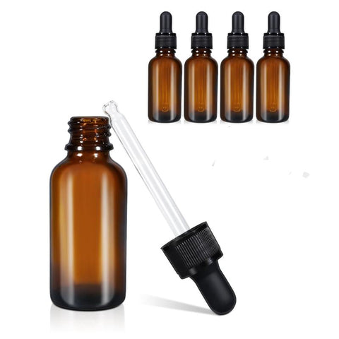 Travel Bottles & Containers 10Ml (5 Pack) Amber Glass Dropper Bottle Liquid Essential Oils Bottles Leakproof Tincture