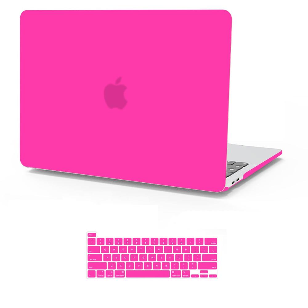 Laptop Cases & Bags Suitable For Hot Pink Macbook Pro 13 Inch Case 2016 2023 M1 M2 A2338 A2289 A2251 A2159 Hard Shell Keyboard Cover