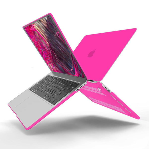 Laptop Cases & Bags Suitable For Hot Pink Macbook Pro 13 Inch Case 2016 2023 M1 M2 A2338 A2289 A2251 A2159 Hard Shell Keyboard Cover