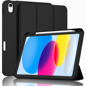 Other Tablet & eBook Accs Ipad 10Th Case 10.9 Inch 2022 With Pencil Holder Smart Soft Tpu Auto Wake Sleep Black