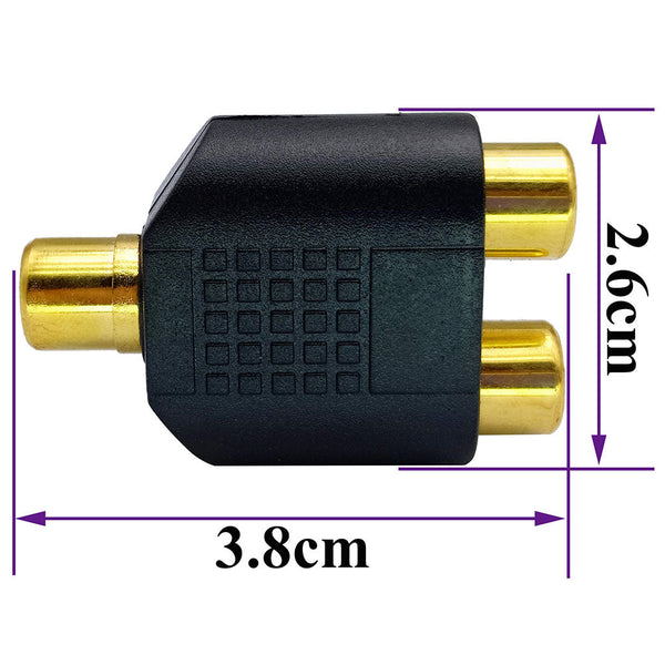 Audio Cables & Adapters Rca Female To Audio Splitter Adapter Connector Coupler