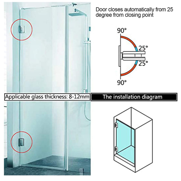 Cabinets & Cupboards 90 Degree Glass Door Cupboard Showcase Cabinet Clamp Shower Doors Hinge 304 Steel