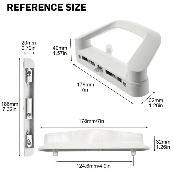 Door Locks & Lock Mechanisms Sliding Patio Door Handle Set Mortise Lock Suitable For Glass Keyed White