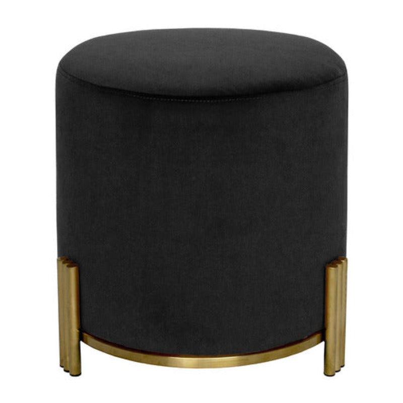 Ottomans, Footstools & Poufs Interior Ave Apollo Velvet Ottoman Black